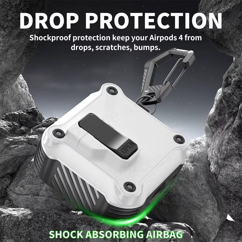 Security Lock Cover for Airpods 4Th Gen (2024) Case for Airpods 4 with Active Noise 2024 New Case Shockproof Cover Airpod4 Funda